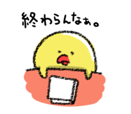 Hiroshima Chicks Crayon sticker #2164327
