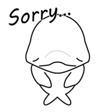 The KUU white dolphin sticker #2164639