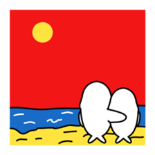 The KUU white dolphin sticker #2164642