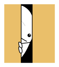 The KUU white dolphin sticker #2164645