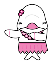 The KUU white dolphin sticker #2164648