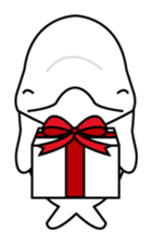 The KUU white dolphin sticker #2164649