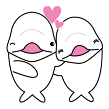 The KUU white dolphin sticker #2164650