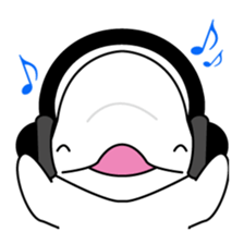 The KUU white dolphin sticker #2164651