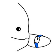 The KUU white dolphin sticker #2164659