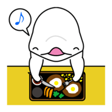 The KUU white dolphin sticker #2164662