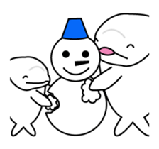 The KUU white dolphin sticker #2164663