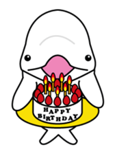 The KUU white dolphin sticker #2164665