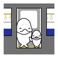 The KUU white dolphin sticker #2164666