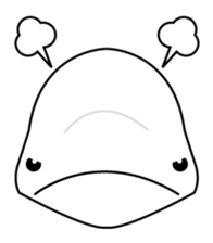 The KUU white dolphin sticker #2164667