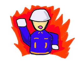 Fire fighting party sticker #2165217