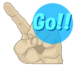 comics hand sticker #2165596