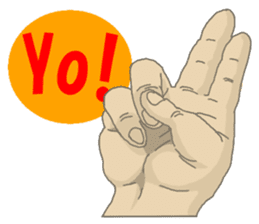 comics hand sticker #2165621