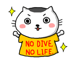 Cat diver ! sticker #2166264