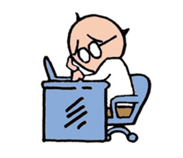 "TSURIKAWA-MAN" Japanese office worker by taiji ashihara sticker #2166638