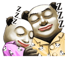 Human face panda sticker #2166794