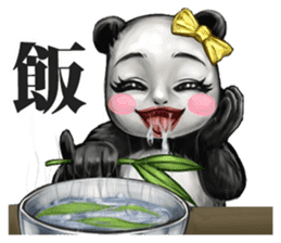 Human face panda sticker #2166806