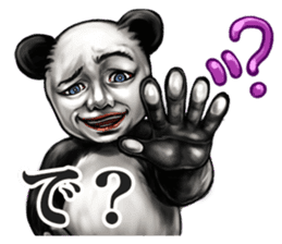 Human face panda sticker #2166820