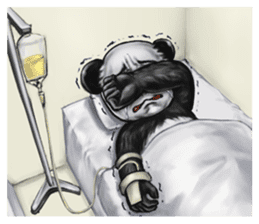 Human face panda sticker #2166824