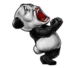 Human face panda sticker #2166830