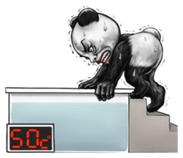 Human face panda sticker #2166831