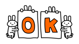 Full rabbit for English sticker #2169845