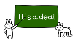 Full rabbit for English sticker #2169870