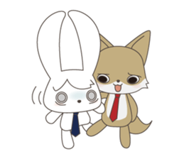 Business Rabbit & Fox sticker #2170344