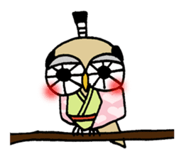 Chonmage Owl sticker #2170587