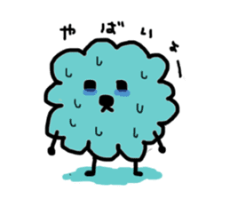 funny clouds character sticker #2170880