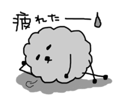 funny clouds character sticker #2170889