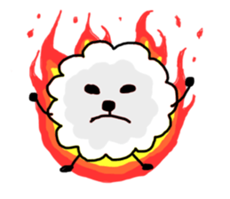 funny clouds character sticker #2170891