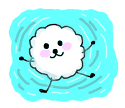 funny clouds character sticker #2170899