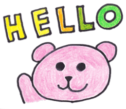 pink bear Ai sticker #2170953