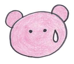 pink bear Ai sticker #2170985