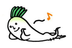 Japanese radishes and friends sticker #2172175