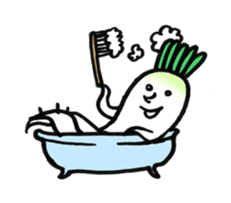 Japanese radishes and friends sticker #2172176