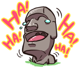 Grumpy Moai sticker #2174360