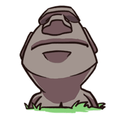 Grumpy Moai sticker #2174368