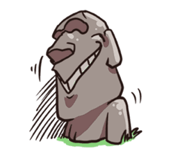 Grumpy Moai sticker #2174382