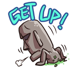 Grumpy Moai sticker #2174386