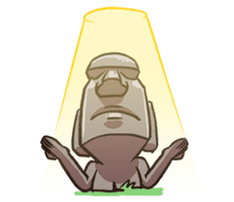 Grumpy Moai sticker #2174390