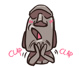 Grumpy Moai sticker #2174397