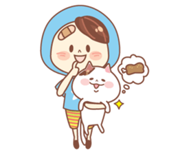 Animal and boy. sticker #2174571