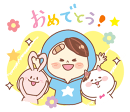 Animal and boy. sticker #2174584