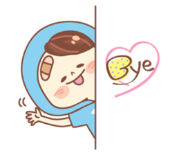 Animal and boy. sticker #2174599