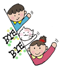 I and my sister and Nina(English) sticker #2174726