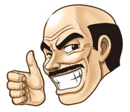 Triple excitement! Bald head trio sticker #2174763