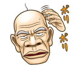 Triple excitement! Bald head trio sticker #2174764