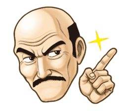 Triple excitement! Bald head trio sticker #2174766